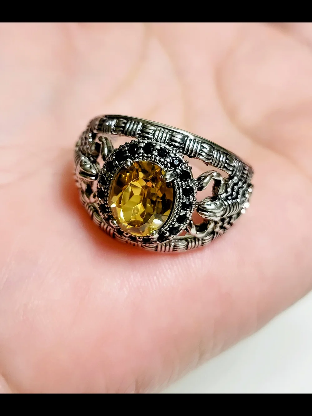 Men's Vintage Gothic Scorpion Ring Symbolizes Power and Protection Sizes 10 & 11